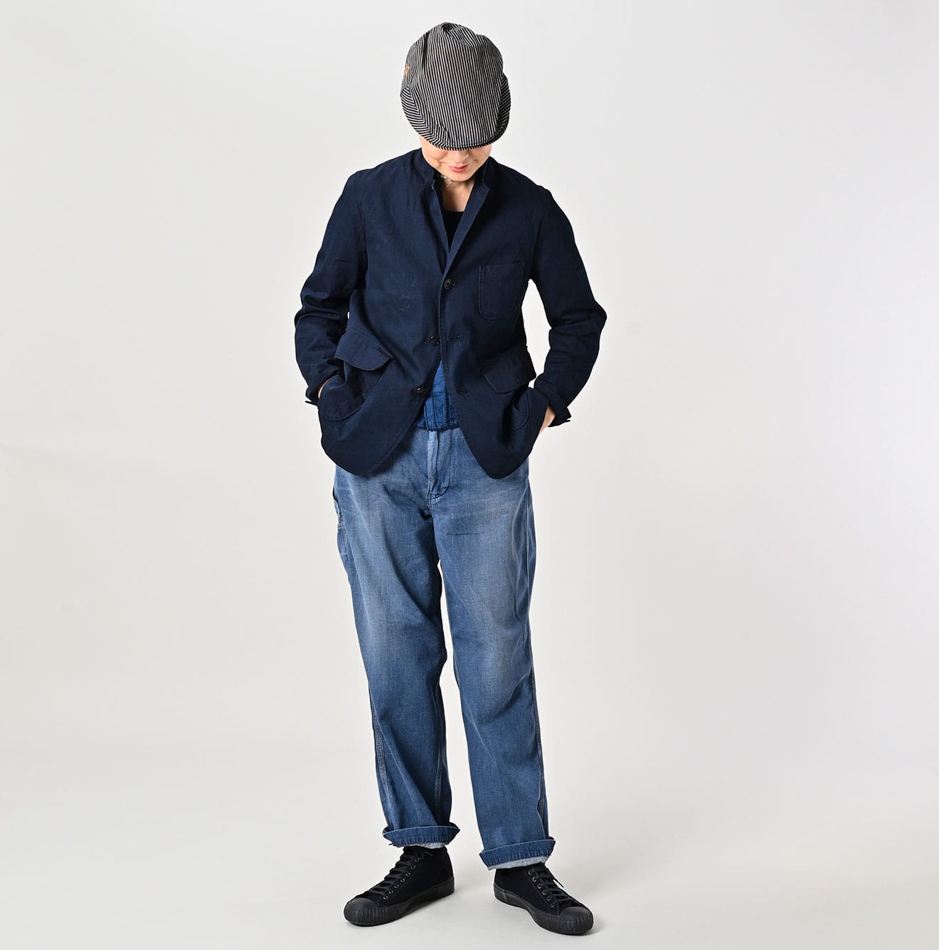 Indigo Light Gabardine 908 Miyuki Jacket - 45R by 45rpm studio