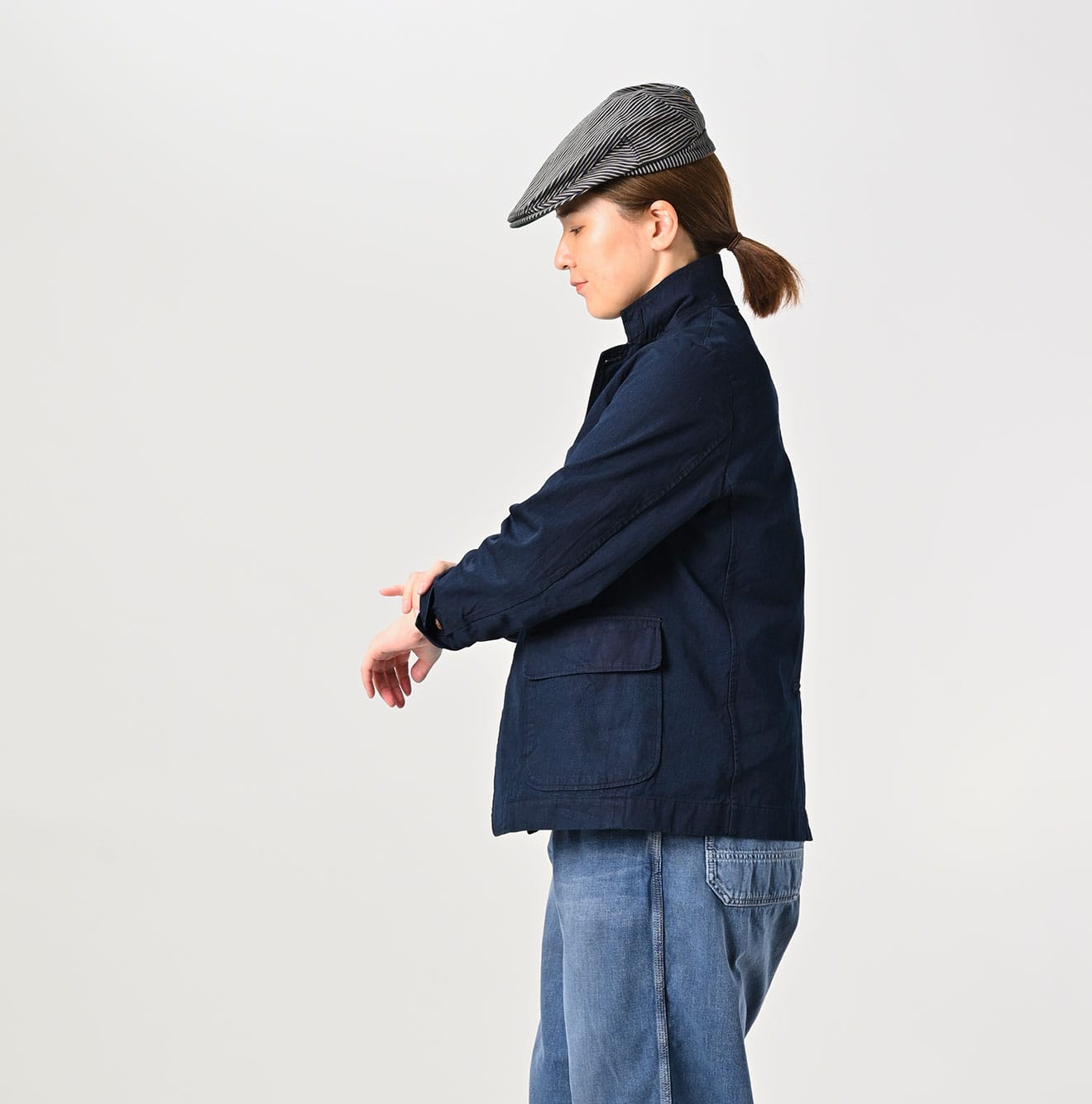 45R Indigo Light Gabardine 908 Miyuki Jacket