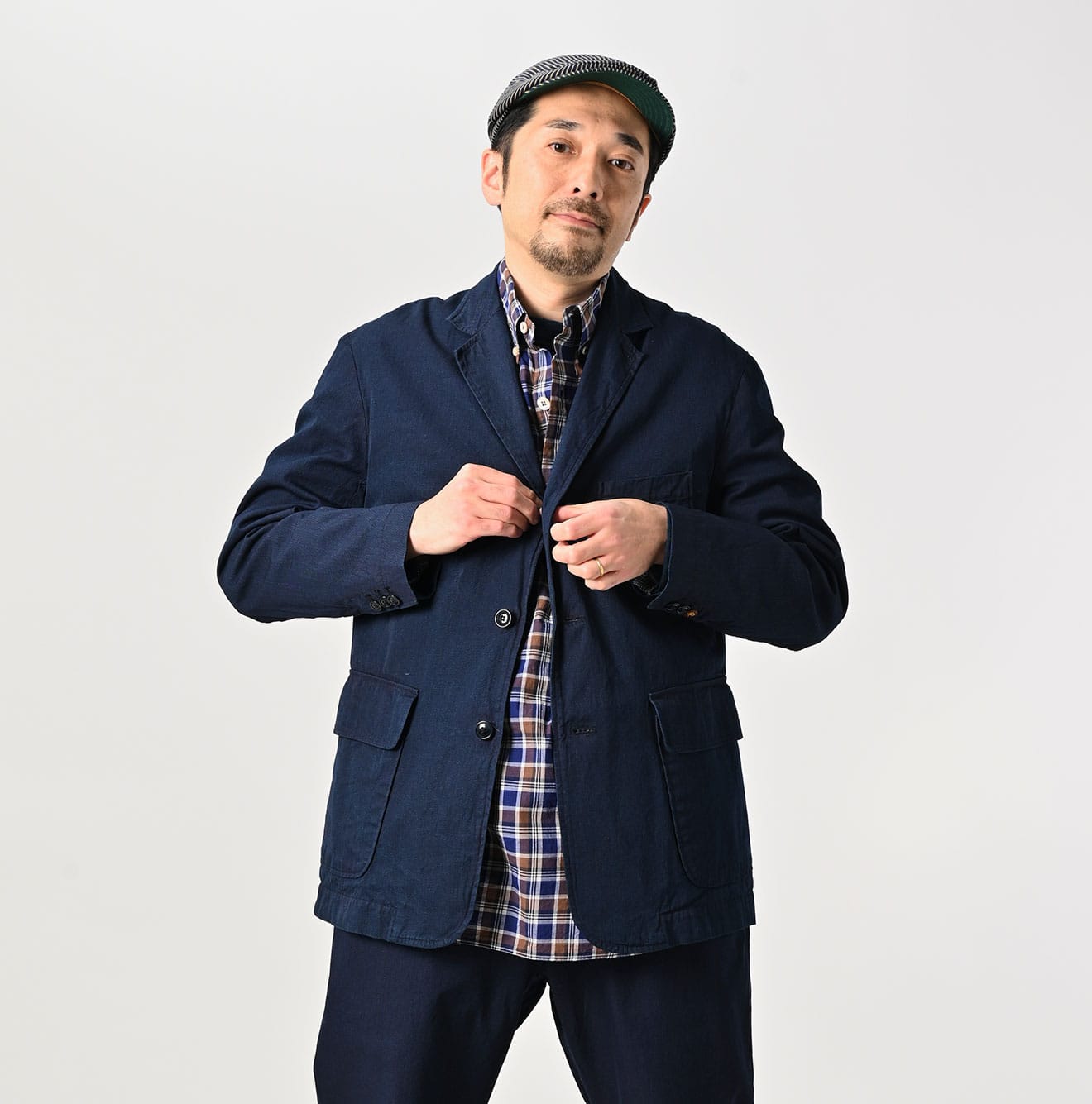 45R Indigo Light Gabardine 908 Miyuki Jacket