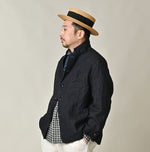 45R Indigo Linen 908 Cardigan Jacket