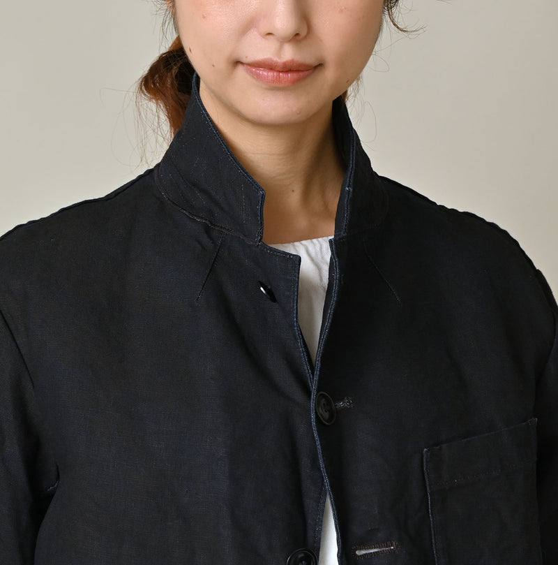 45R Indigo Linen 908 Cardigan Jacket - Image 11