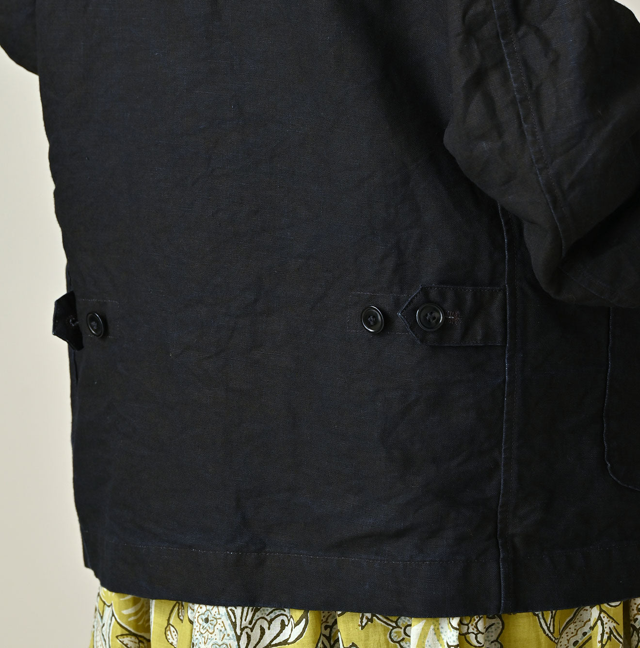 45R Indigo Linen 908 Cardigan Jacket - Image 15