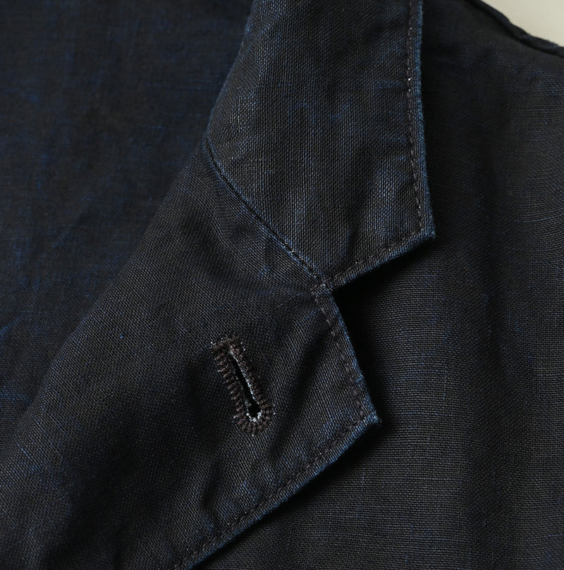 45R Indigo Linen 908 Cardigan Jacket - Image 18