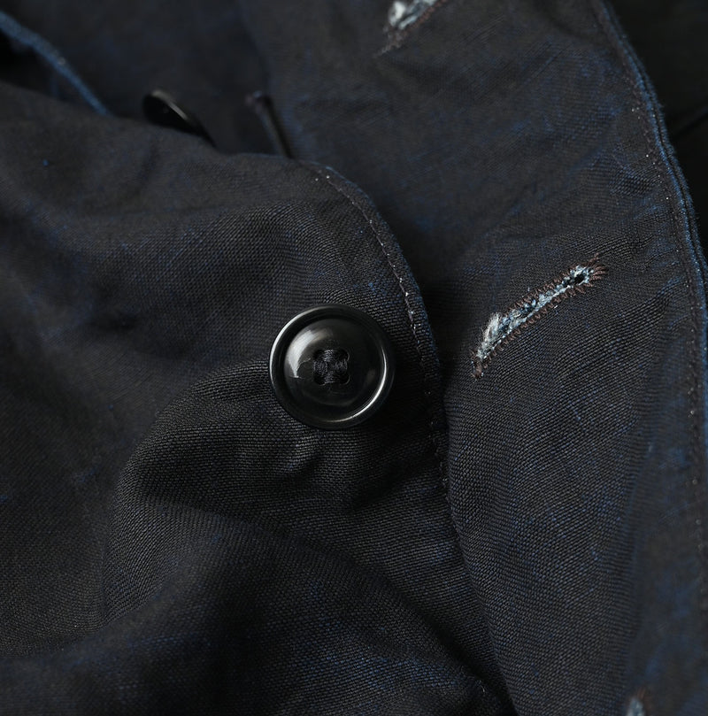 45R Indigo Linen 908 Cardigan Jacket - Image 19