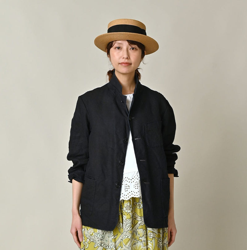 45R Indigo Linen 908 Cardigan Jacket - Image 7