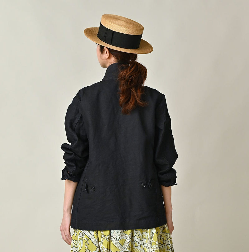 45R Indigo Linen 908 Cardigan Jacket