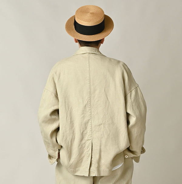 45R Linen Herringbone 908 Uma Jacket