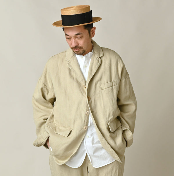 45R Linen Herringbone 908 Uma Jacket