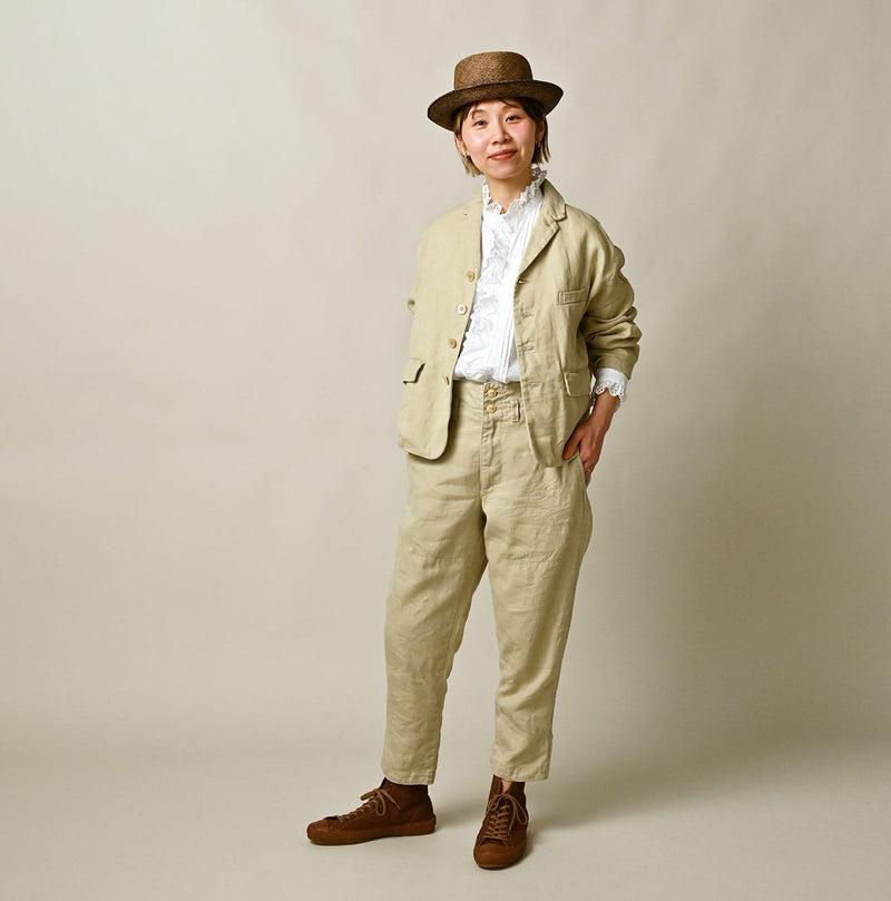 45R Linen Herringbone 908 Uma Jacket - Image 3