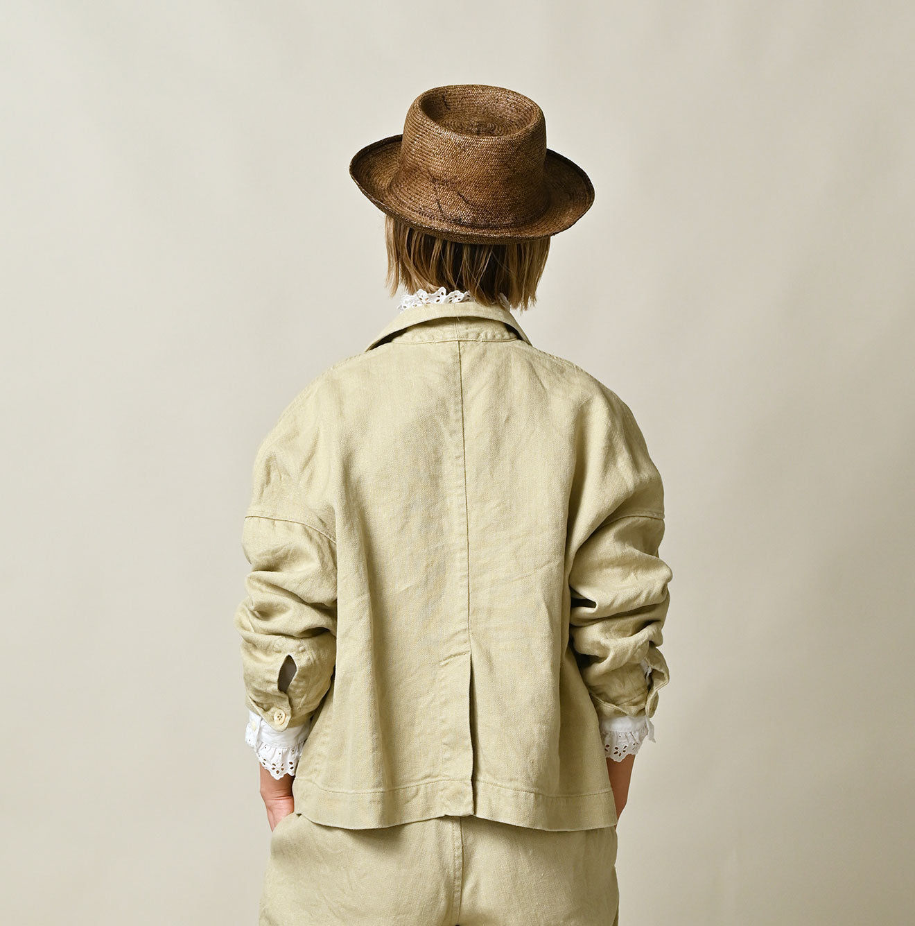 45R Linen Herringbone 908 Uma Jacket - Image 10
