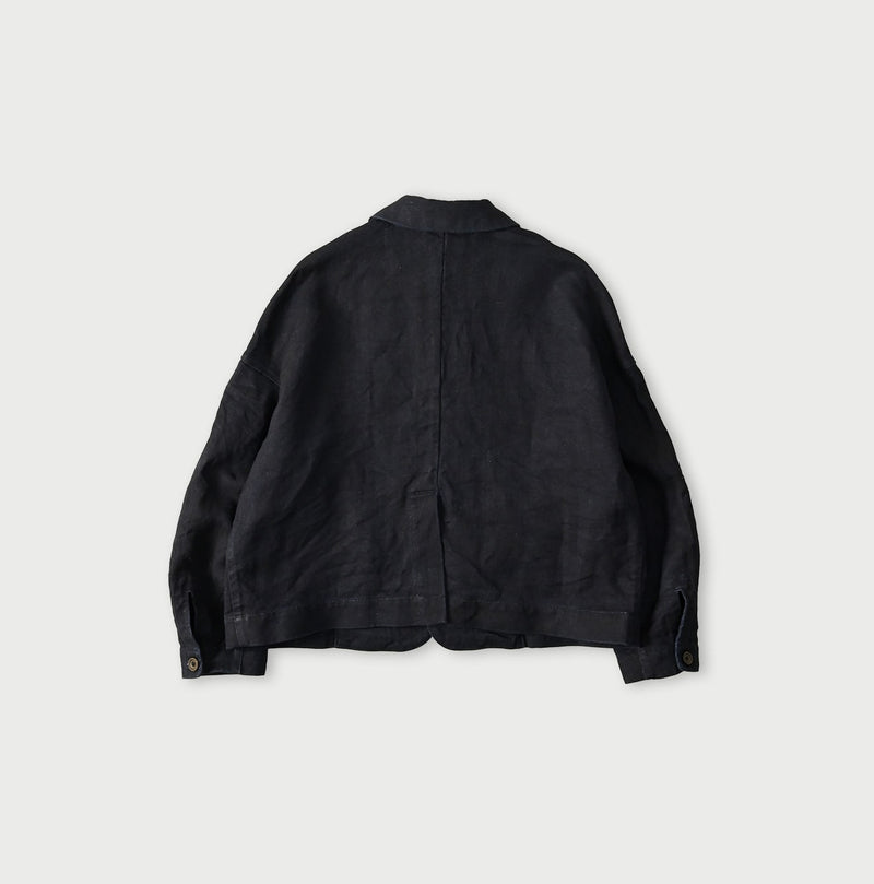 45R Indigo Linen Herringbone 908 Uma Jacket - Image 15