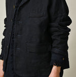 45R Indigo Linen Herringbone 908 Uma Jacket