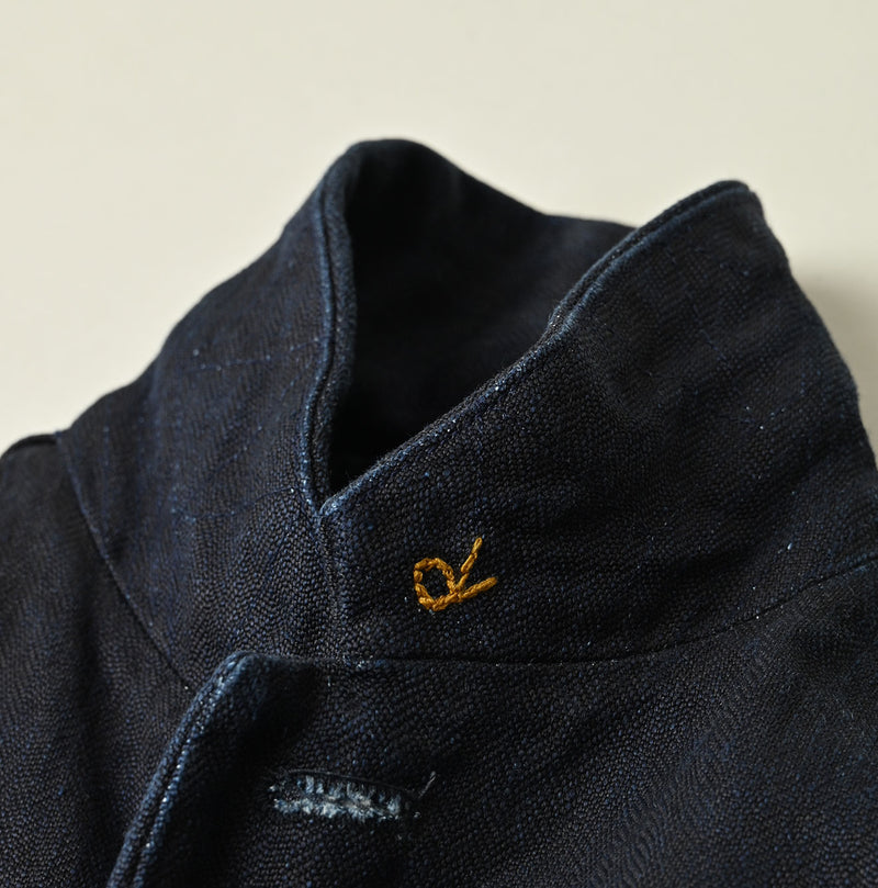 45R Indigo Linen Herringbone 908 Uma Jacket - Image 16