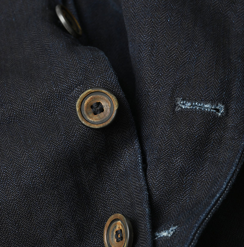 45R Indigo Linen Herringbone 908 Uma Jacket - Image 17