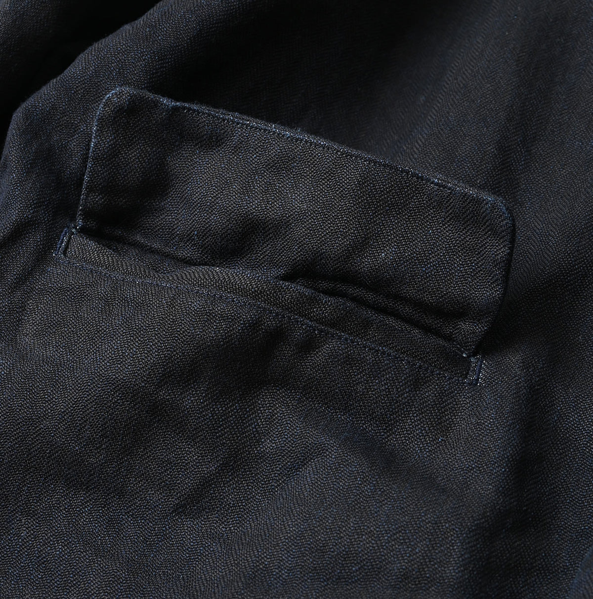 45R Indigo Linen Herringbone 908 Uma Jacket