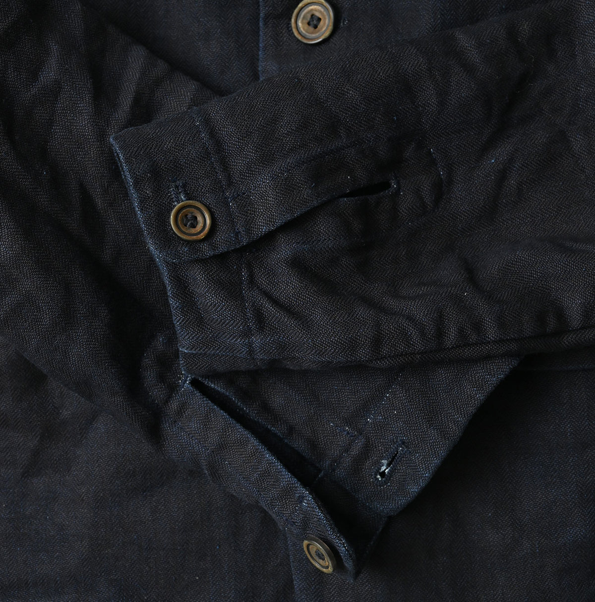 45R Indigo Linen Herringbone 908 Uma Jacket