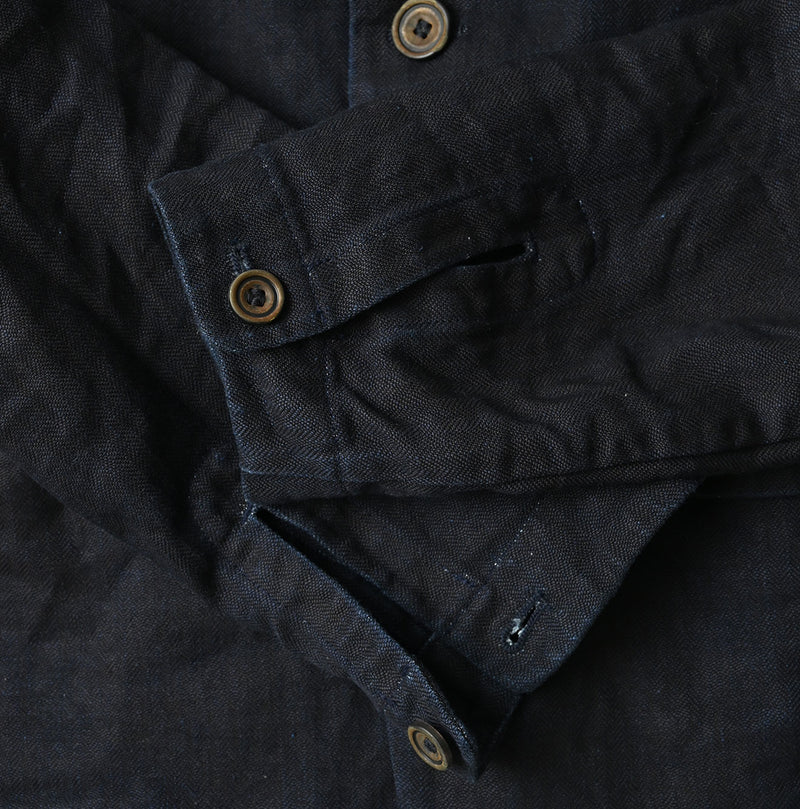 45R Indigo Linen Herringbone 908 Uma Jacket - Image 19