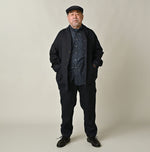 45R Indigo Linen Herringbone 908 Uma Jacket