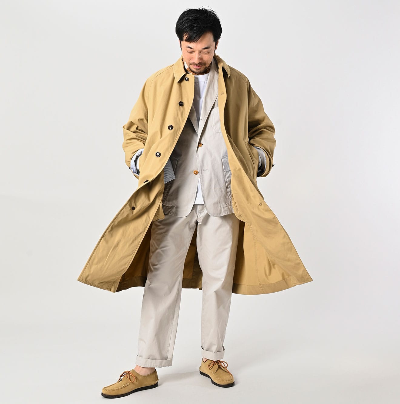 45R Light Gabardine 908 Balmacaan Coat