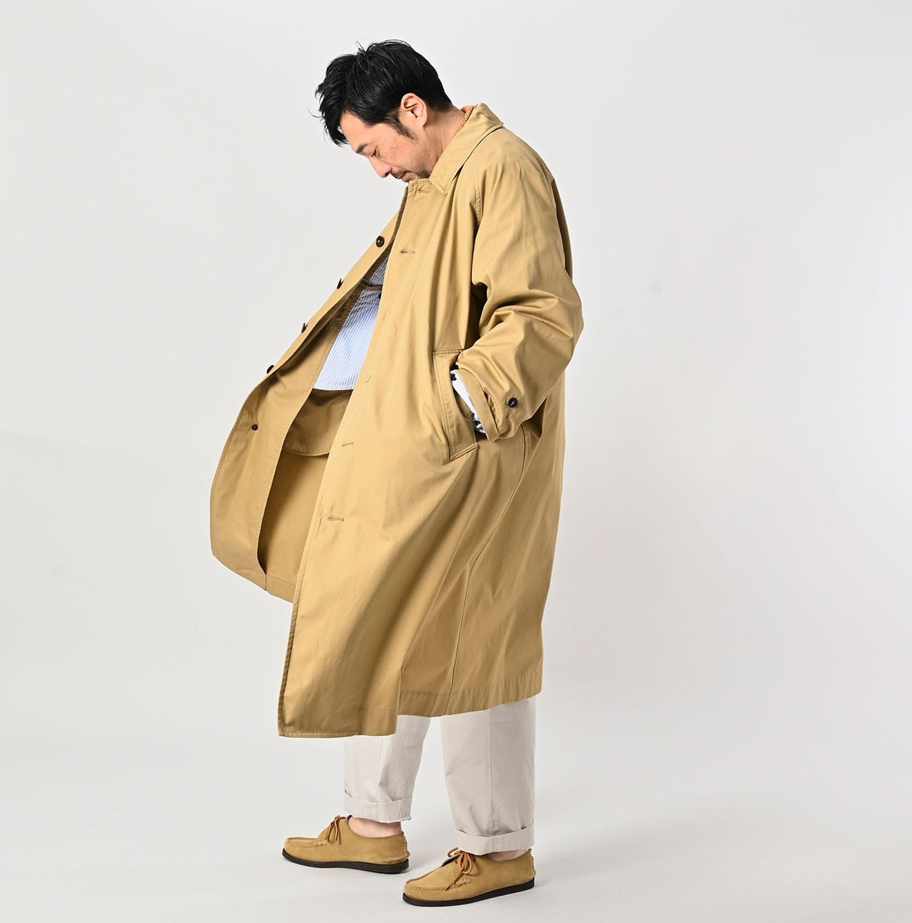 45R Light Gabardine 908 Balmacaan Coat