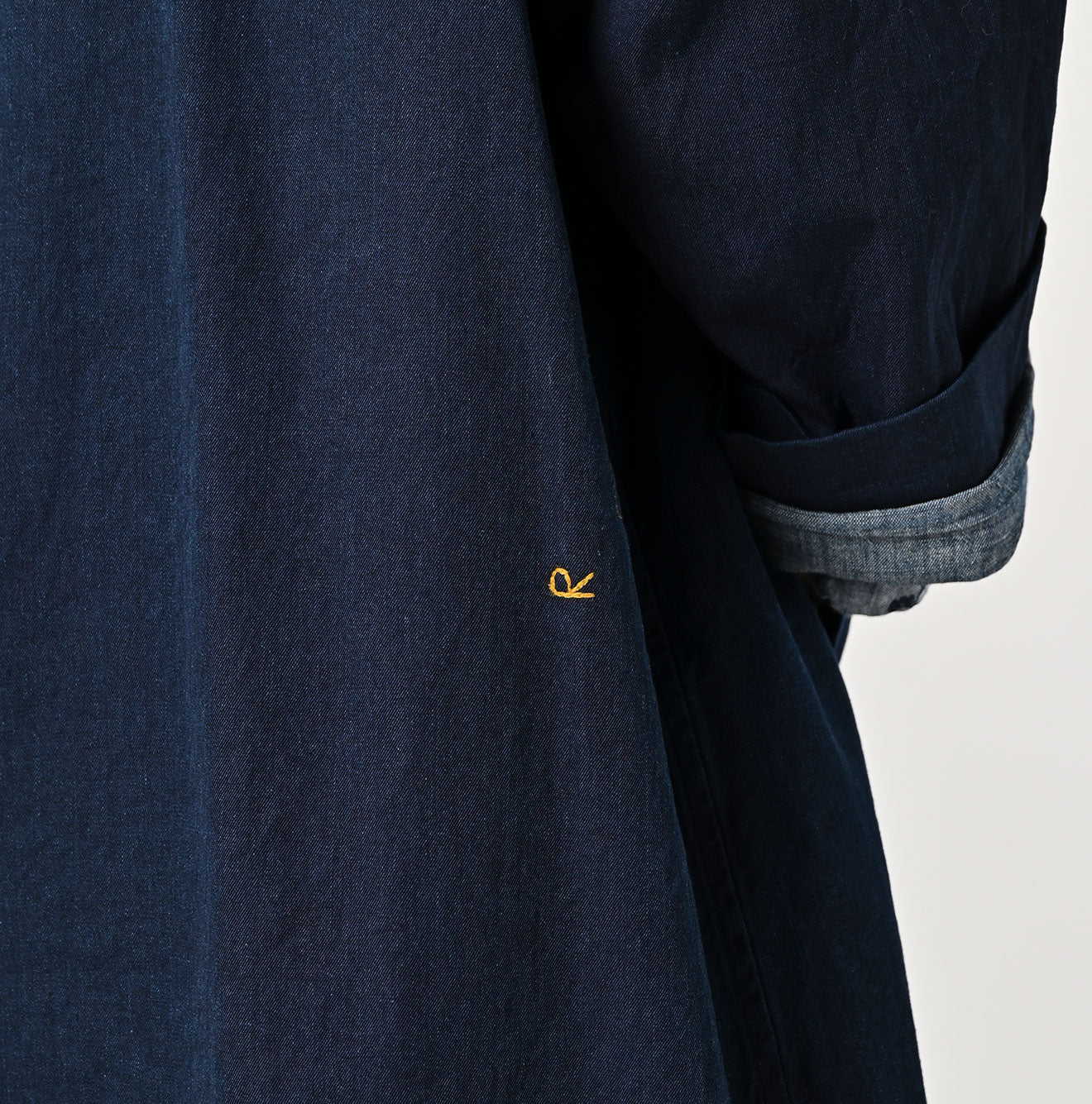 45R Indigo Light Gabardine 908 Balmacaan Coat