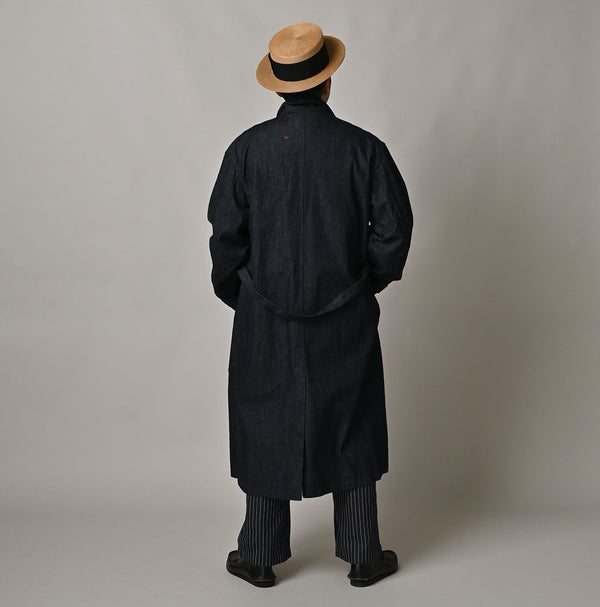45R Indigo Mugihiko Denim 908 Work Coat Nou