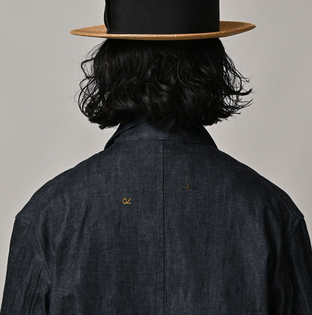 45R Indigo Mugihiko Denim 908 Work Coat Nou - Image 13