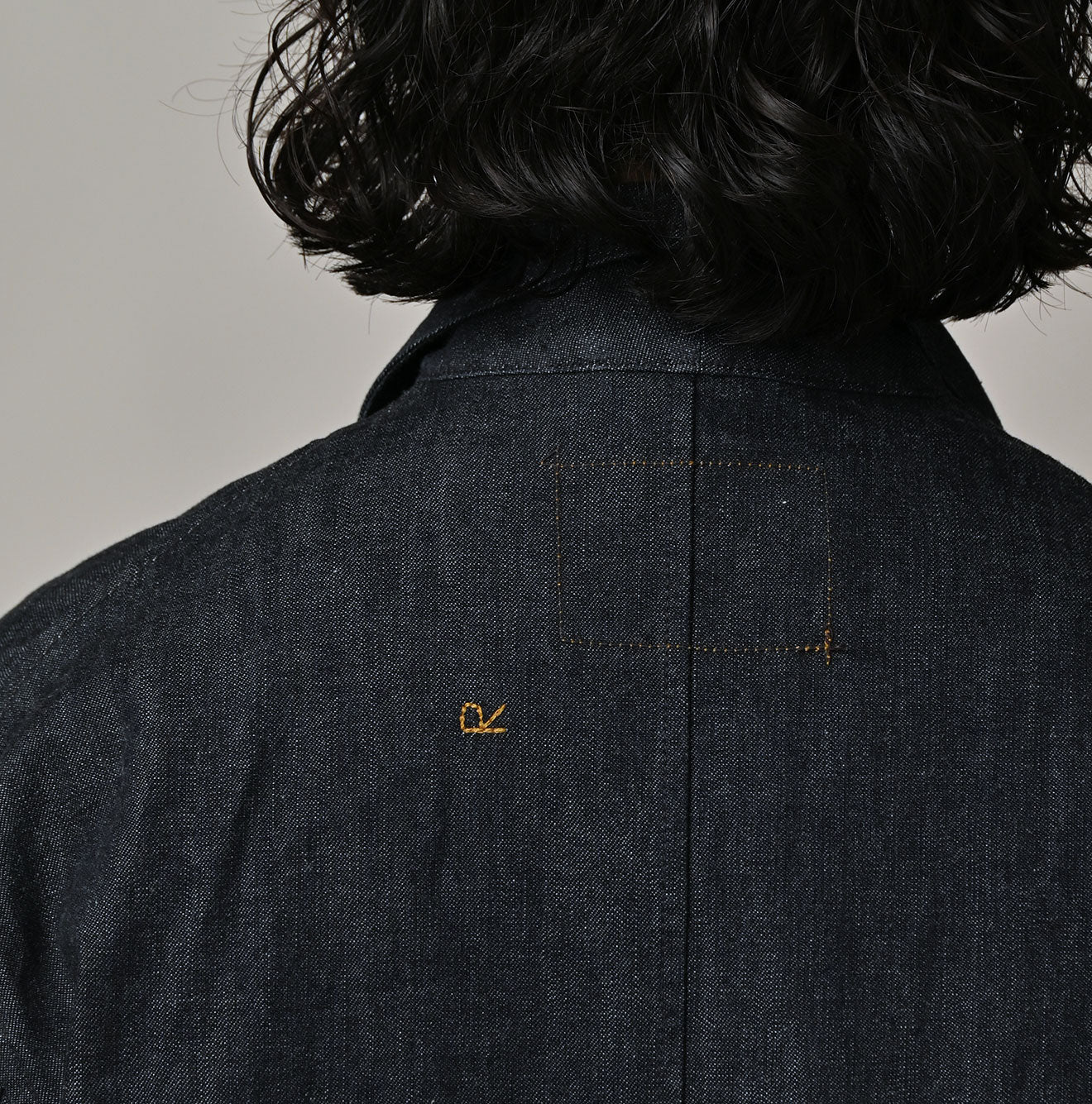 45R Indigo Mugihiko Denim 908 Work Coat Nou - Image 15