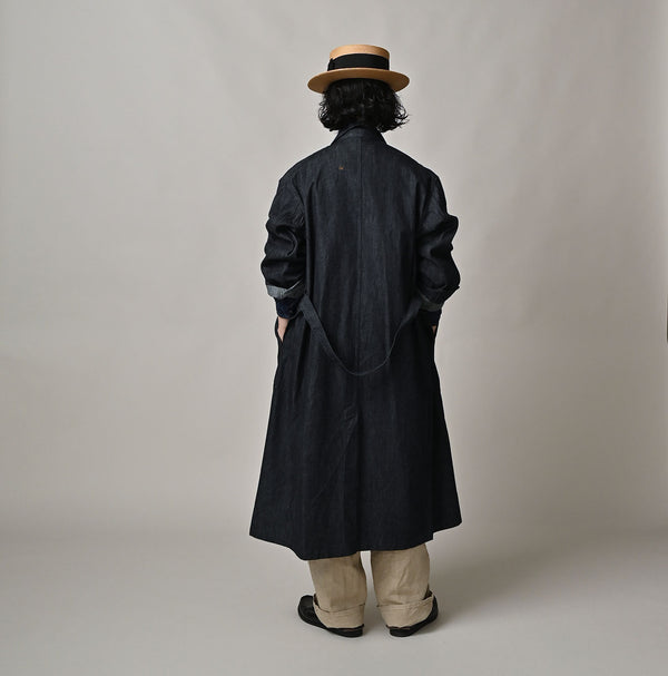 45R Indigo Mugihiko Denim 908 Work Coat Nou