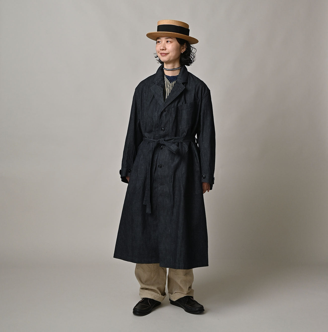 Indigo Mugihiko Denim 908 Work Coat Nou | 45R Official Online Indigo Mugihiko Denim 908 Work Coat Nou | 45R Official Online