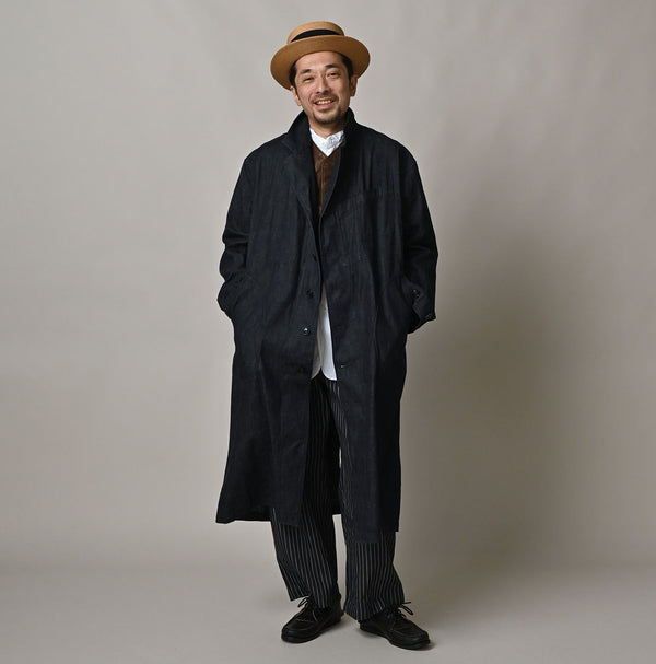 45R Indigo Mugihiko Denim 908 Work Coat Nou