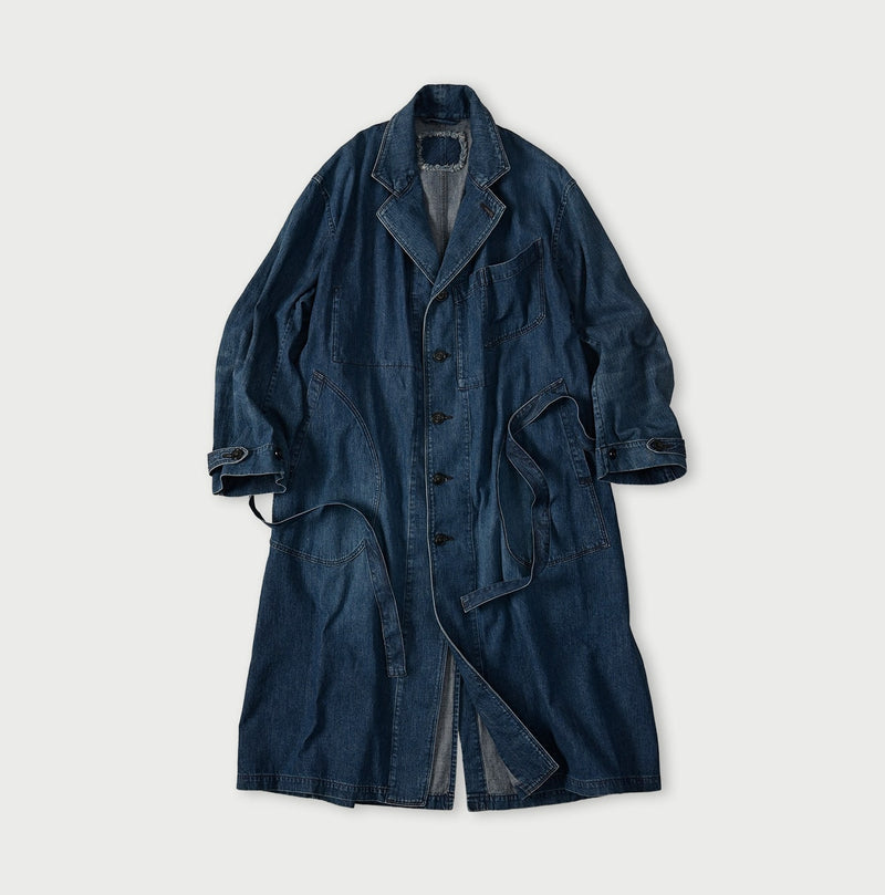 45R Indigo Mugihiko Denim 908 Work Coat Zyu - Image 1