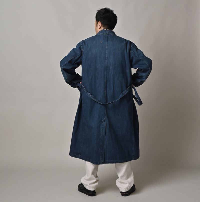 45R Indigo Mugihiko Denim 908 Work Coat Zyu - Image 4