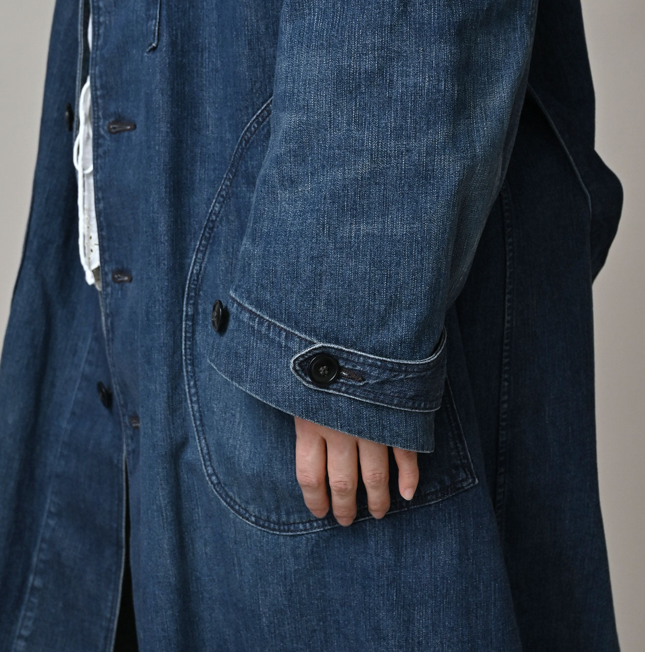 Indigo Mugihiko Denim 908 Work Coat Zyu | 45R Official Online