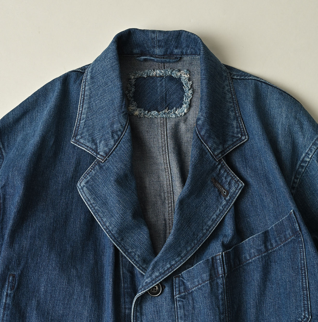 Indigo Mugihiko Denim 908 Work Coat Zyu | 45R Official Online