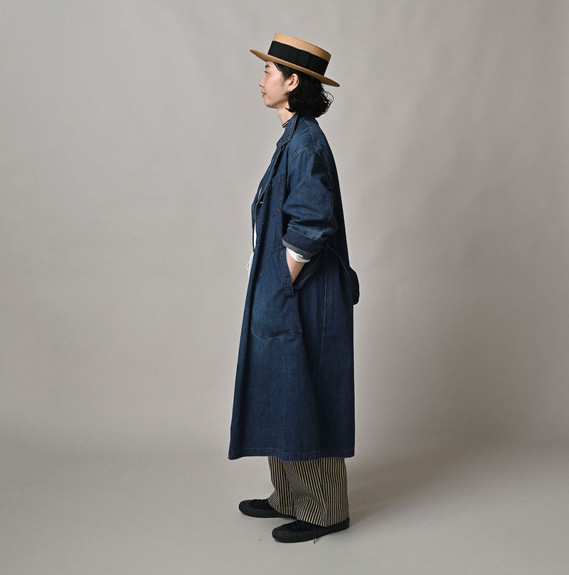45R Indigo Mugihiko Denim 908 Work Coat Zyu - Image 6