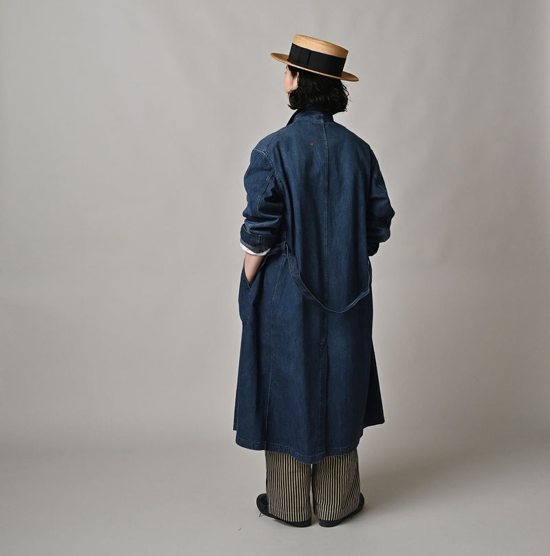 45R Indigo Mugihiko Denim 908 Work Coat Zyu - Image 7