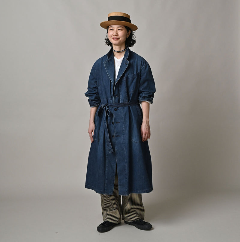 45R Indigo Mugihiko Denim 908 Work Coat Zyu - Image 9