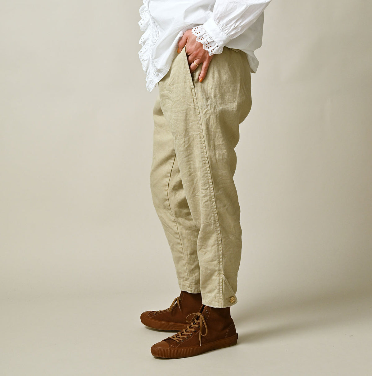 45R Linen Herringbone 908 Jodhpurs