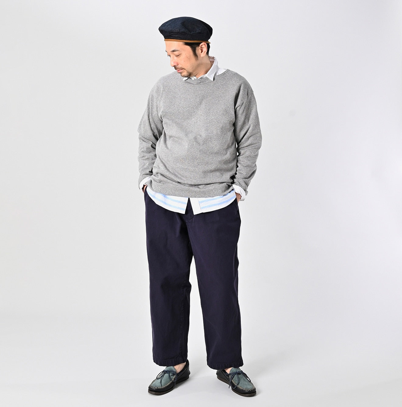 45R Gray Knit-sewn 908 T-shirt