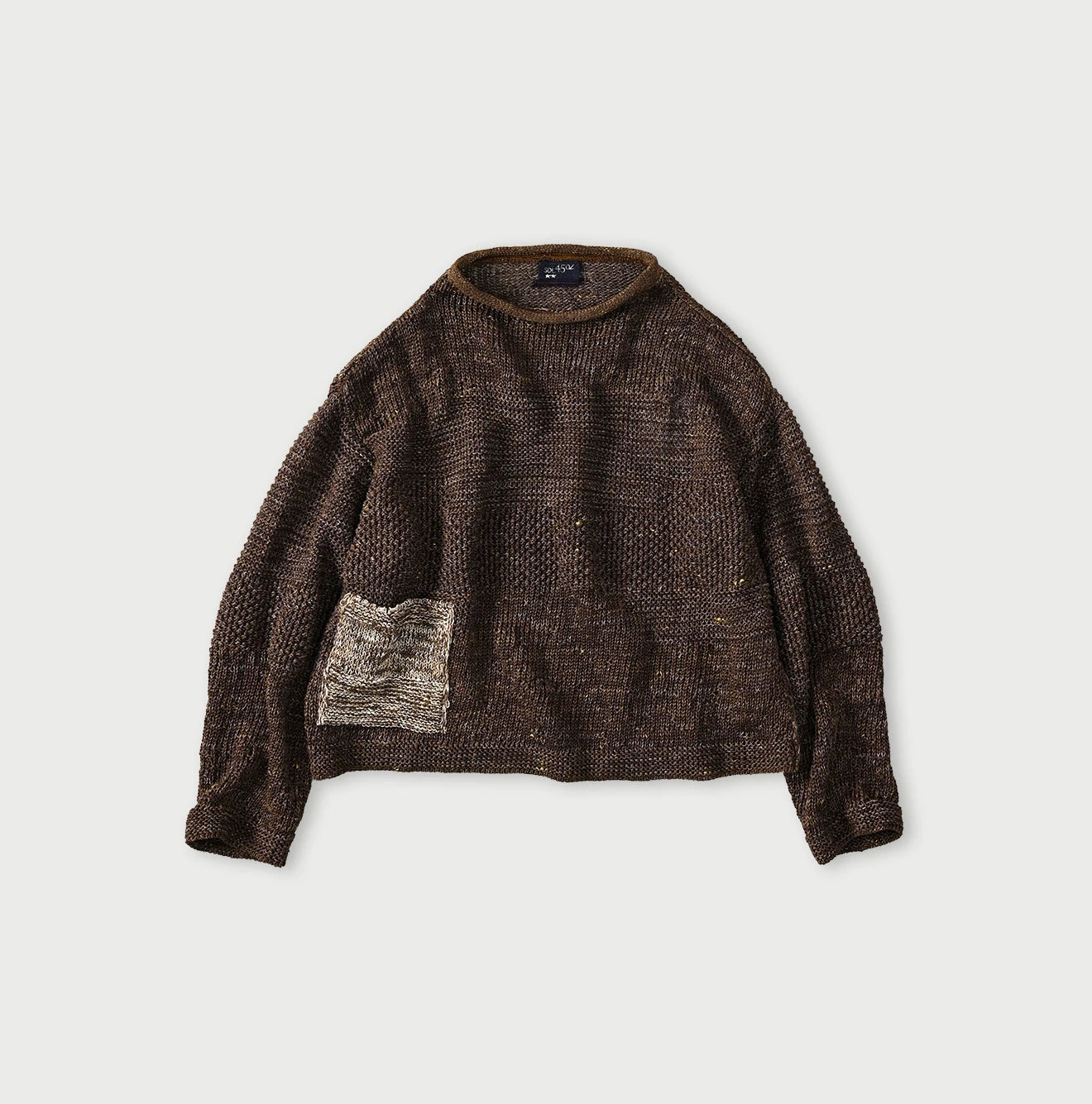 45R Linen Gima Patchwork Uma Sweater - Image 1