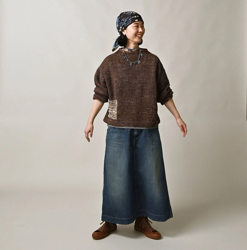 45R Linen Gima Patchwork Uma Sweater - Image 3