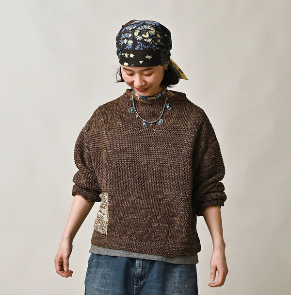 45R Linen Gima Patchwork Uma Sweater