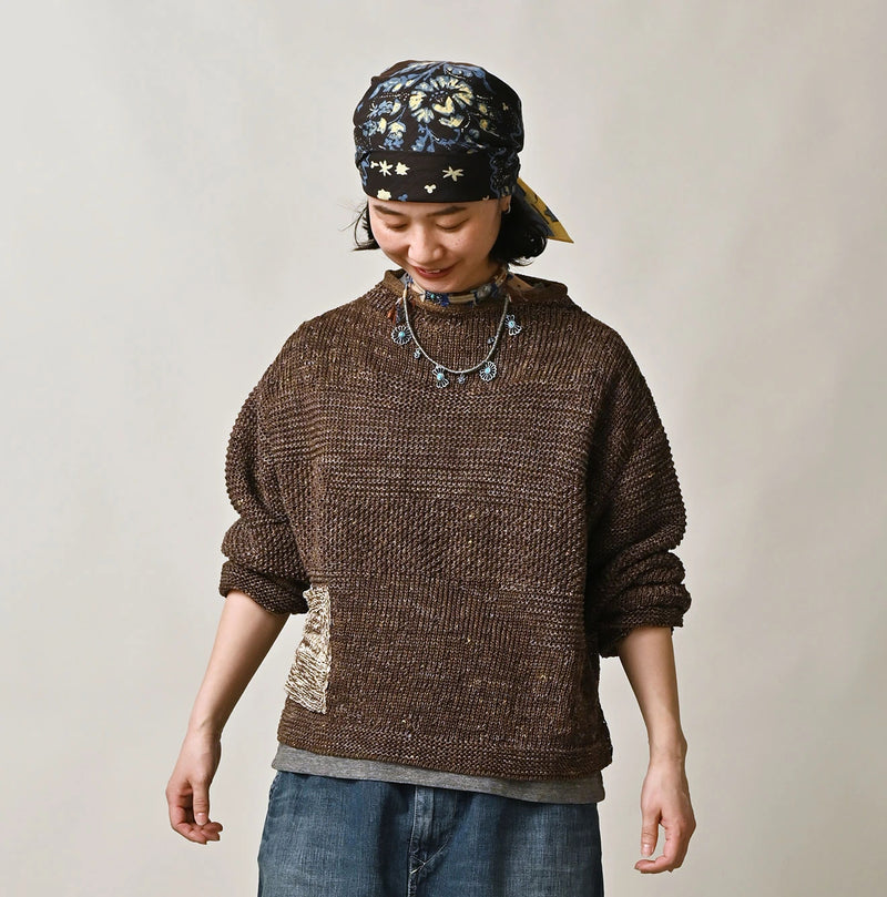 45R Linen Gima Patchwork Uma Sweater - Image 4