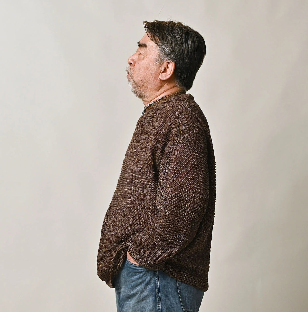 45R Linen Gima Patchwork Uma Sweater