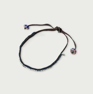 Antique Bead Leather Choker