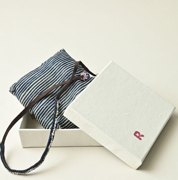 Antique Bead Leather Choker