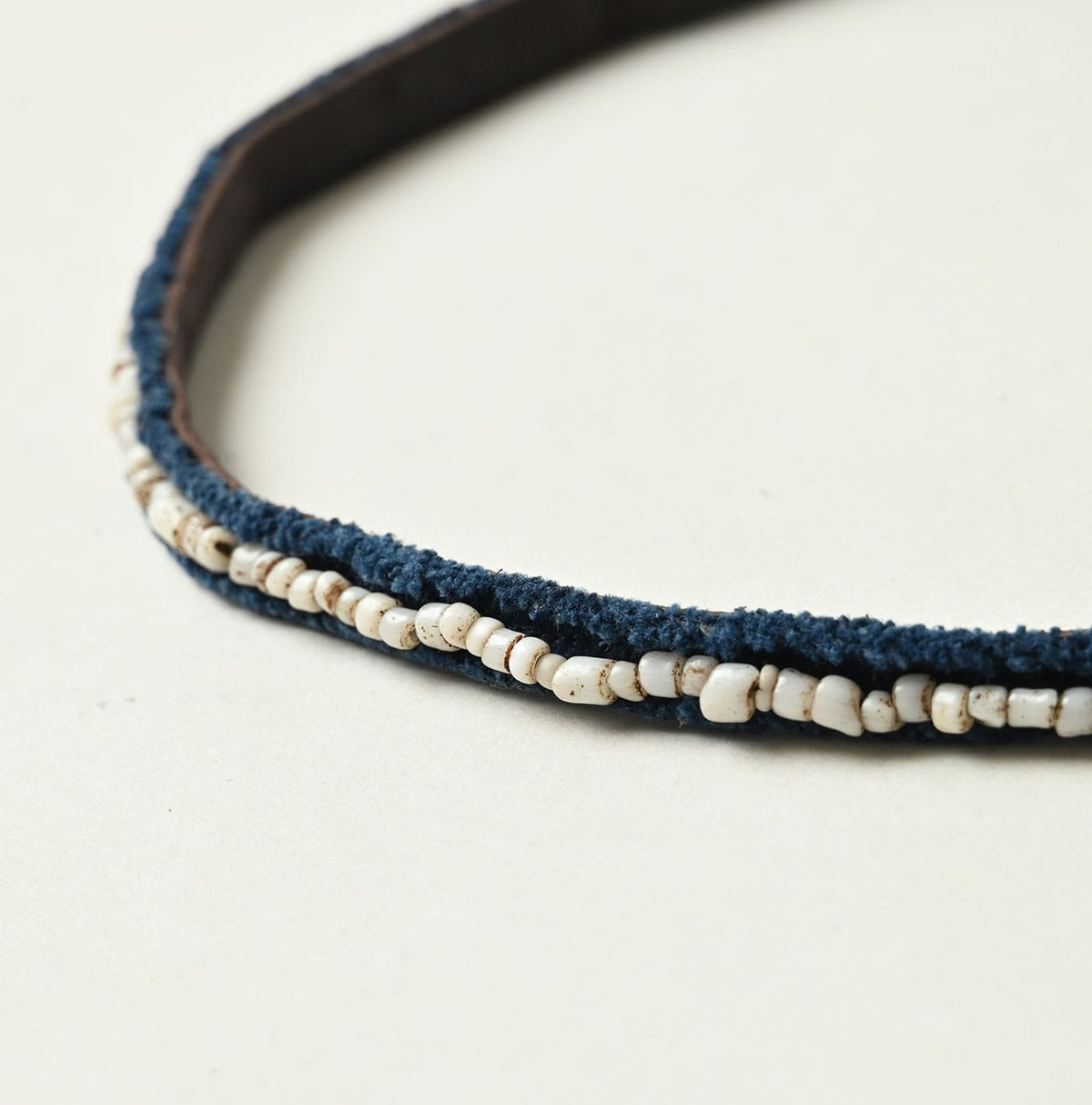 Antique Bead Leather Choker