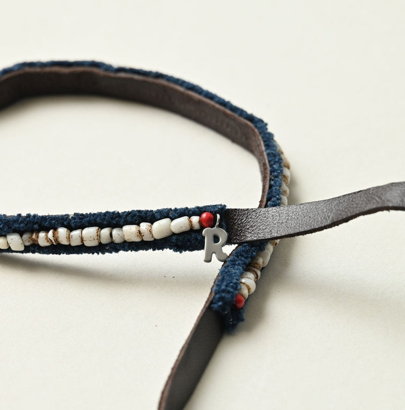 Antique Bead Leather Choker