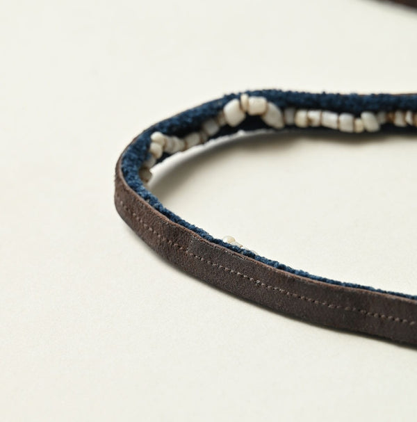 Antique Bead Leather Choker